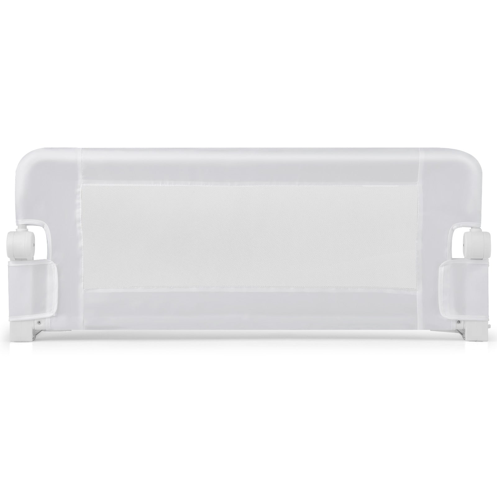 Foldable Toddler Bed Rail with Removable Oxford Cover-White