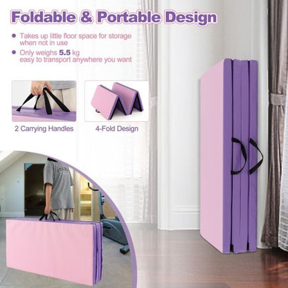 Folding Gymnastics Mat and Foldable Gymnastic Balance Beam Set