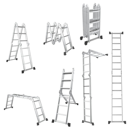 7-in-1 Folding Multi-Purpose Extension Aluminum Ladder