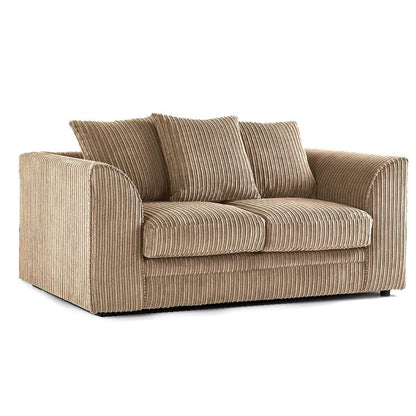 Oxford Scatter Back Full Jumbo Cord Sofa Set – Cream and Other Colours
