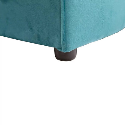 Blake Grey Plush Velvet Corner Sofa - Left and Right Arm