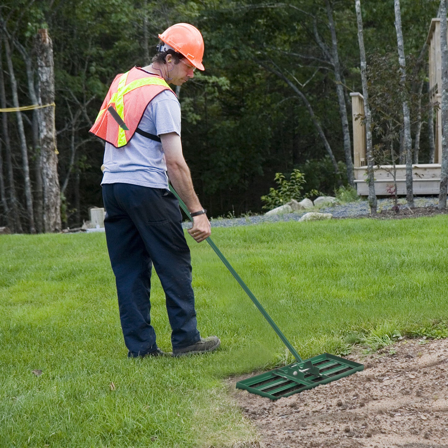 75/91/106 x 25cm Lawn Leveling Rak with Ergonomic Handle-75 x 25 cm