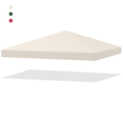 Gazebo Replacement Canopy Top Cover with Hook and Loop Fastener-Beige
