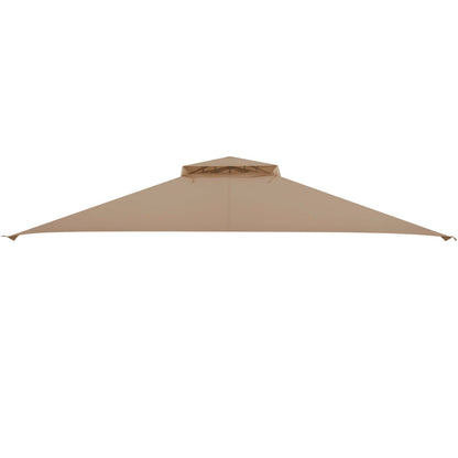 368 x 303CM Gazebo Replacement Top with Air Vent and Drainage Holes-Brown