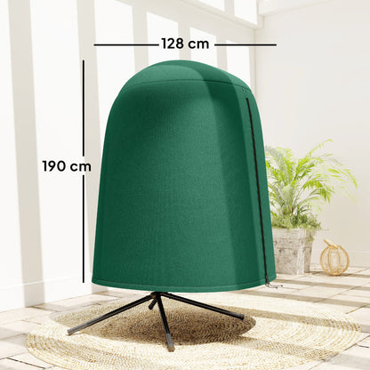 Outsunny 190 x Î¦128cm Hanging Egg Chair Furniture Cover - Green