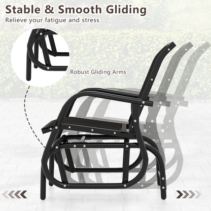 Glider Rocking Garden Chair-Black