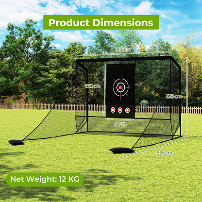 Golf Practice Hitting Net Golf Cage with Dual Side Barriers