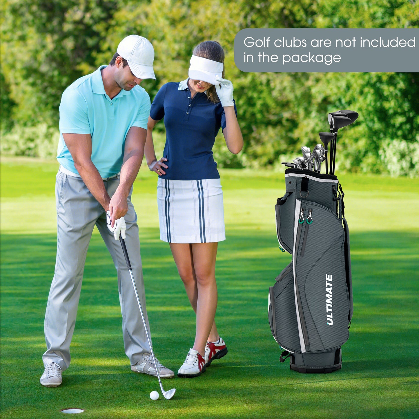Lightweight Golf Cart Bag with 14 Dividers and 7 Zippered Pocket
