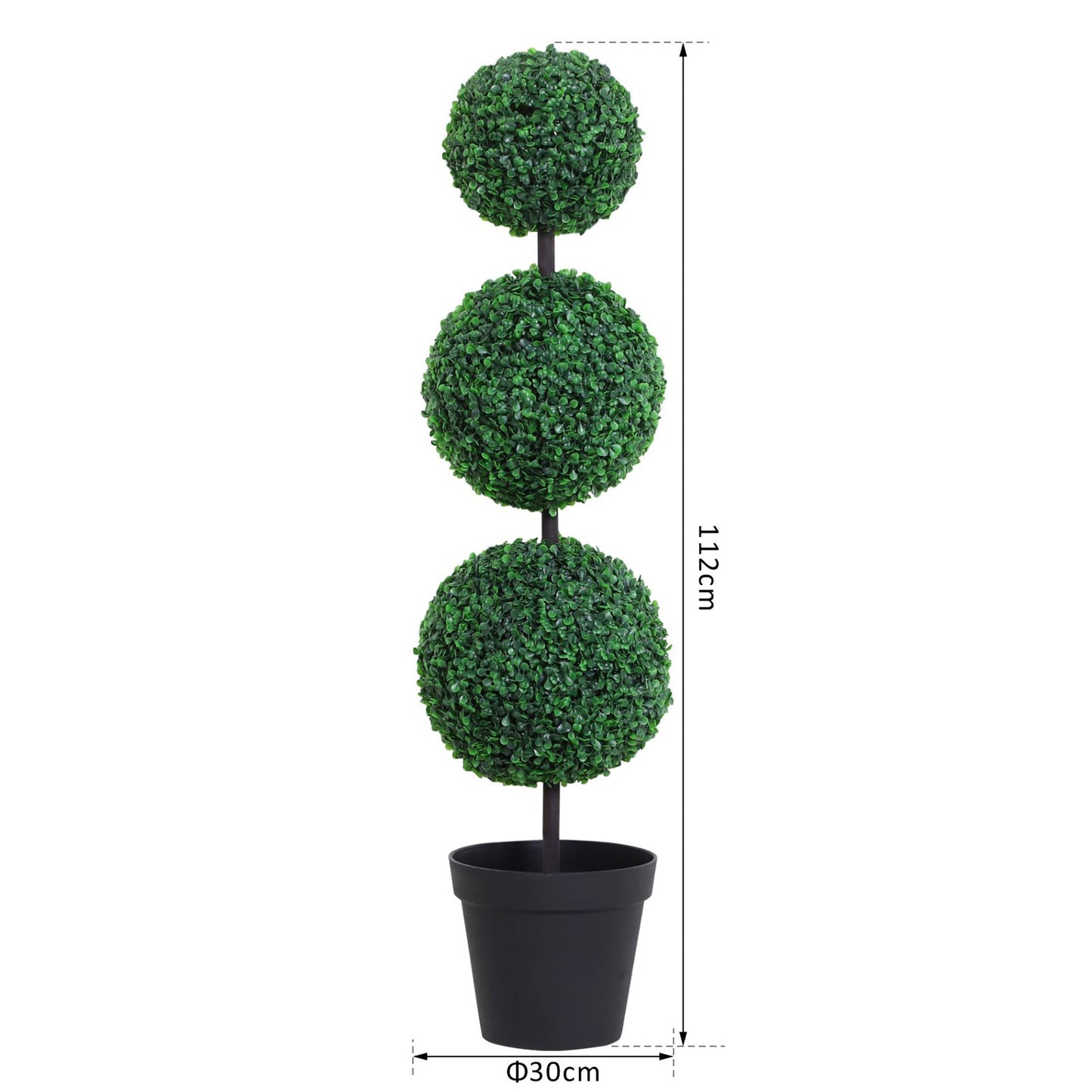 Outsunny Artificial Plants Honeysuckle Flower in Pot Fake Plants with Curved Boots for Indoor 15x15x150cm White