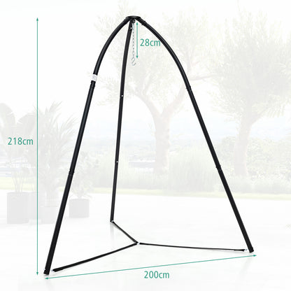 Hanging Chair Stand with Hanging Chain for Lounger Saucer-Black