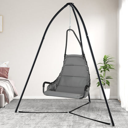 Hanging Chair Stand with Hanging Chain for Lounger Saucer-Black