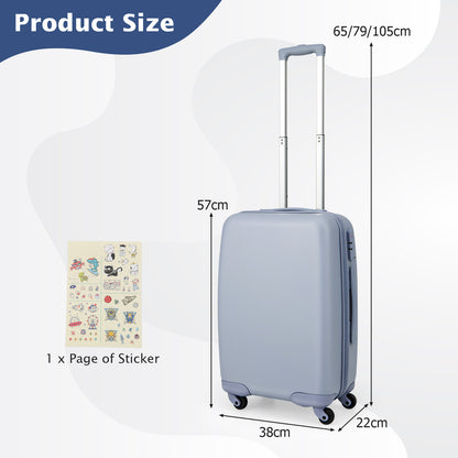 Hardside Luggage with Spinner Wheels, TSA Lock and Height Adjustable Handle-Blue