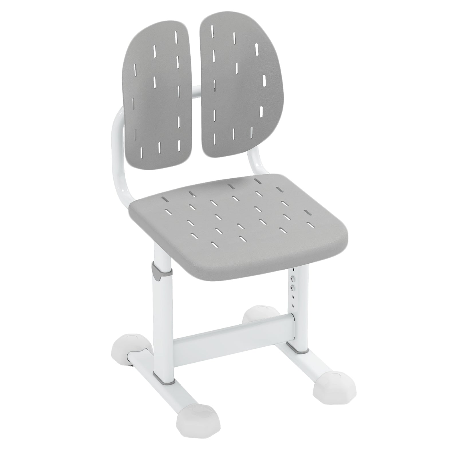 Height-adjustable Kid’s Desk Chair with Double Back Support and Breathable Seat-Grey