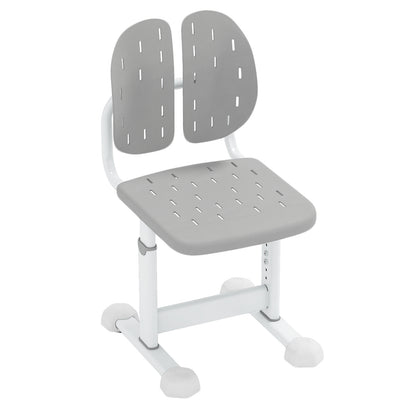Height-adjustable Kid’s Desk Chair with Double Back Support and Breathable Seat-Grey
