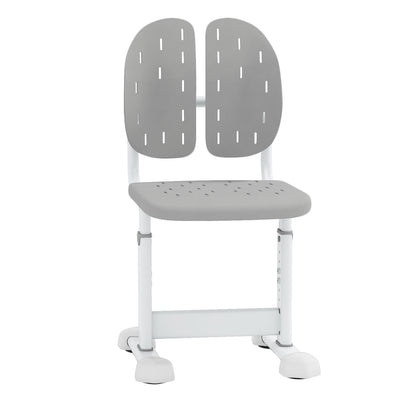 Height-adjustable Kid’s Desk Chair with Double Back Support and Breathable Seat-Grey