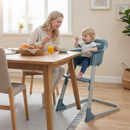 High Chair with Detachable Tray and Waterproof Cushion for 6-36 Months-Grey