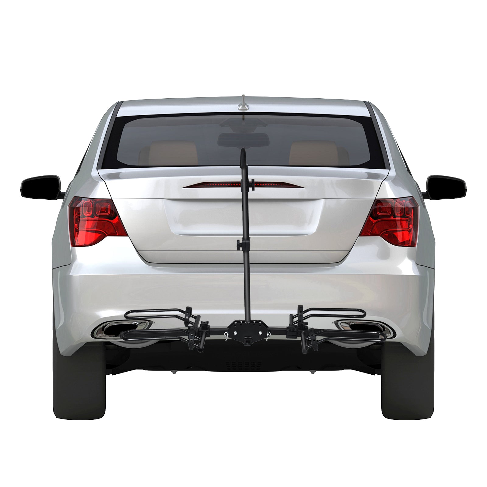 2-bike Hitch Mount Rack with Retractable Tire Cradles