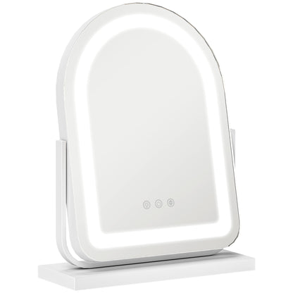 HOMCOM 33 x 44.5cm LED Vanity Mirror - White