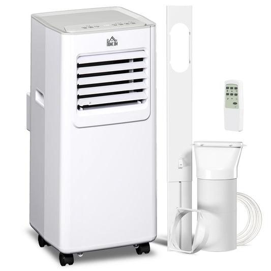HOMCOM 7000 BTU Air Conditioning Unit, 3-in-1 Portable Air Conditioner, Dehumidifier, Cooling Fan with 2 Speeds, 24H Timer, Remote Control, LED Display, Window Venting Kit, 15m2