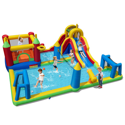 Inflatable Bounce House Kids Water Slide with Climbing Wall