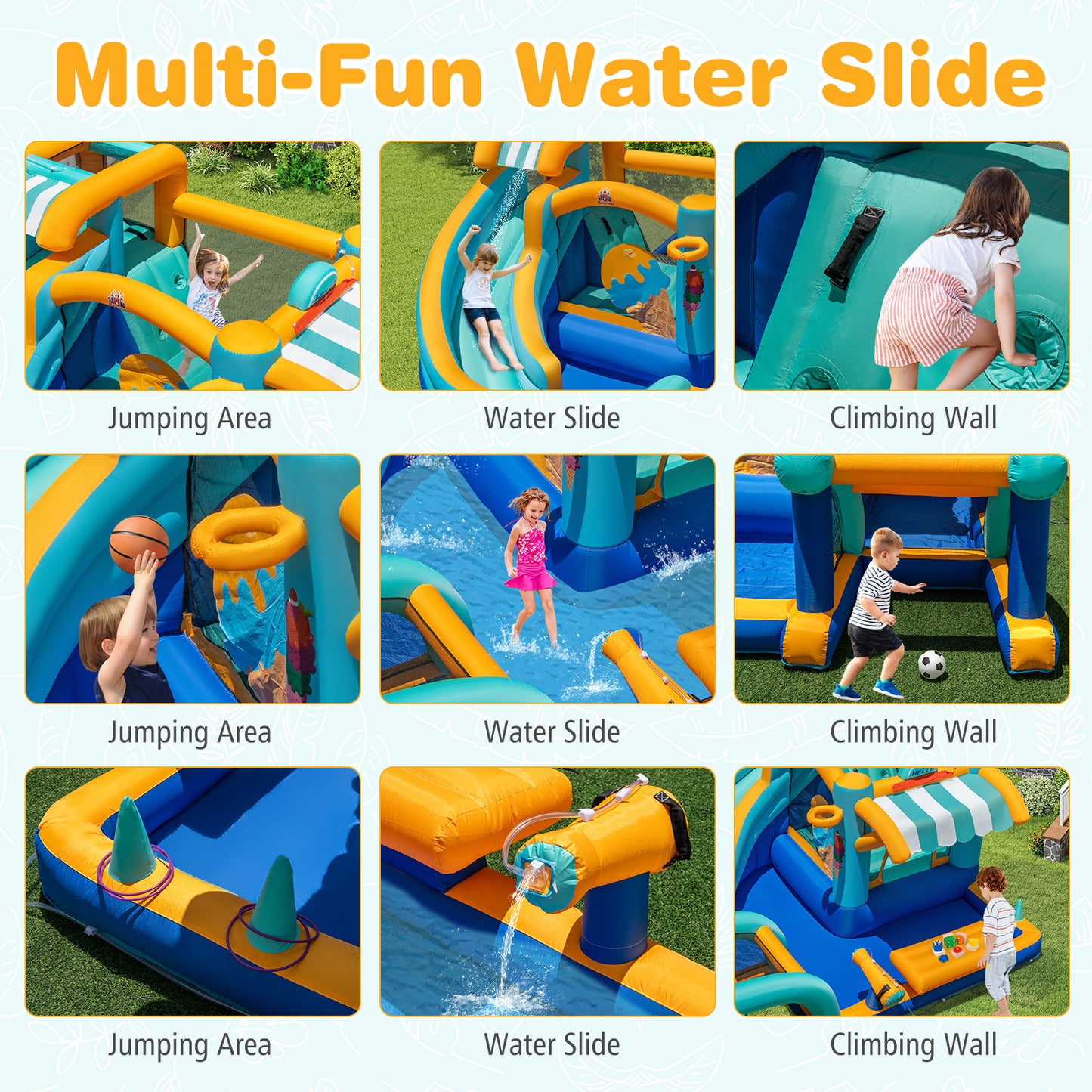 Inflatable Water Slide Bounce House for Outdoor Backyard