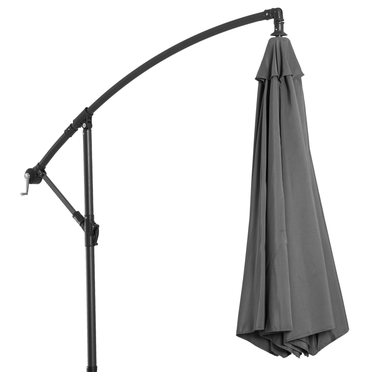 Outsunny Cantilever Umbrella Parasol Hanging Banana Steel Dark Grey 3M Patio