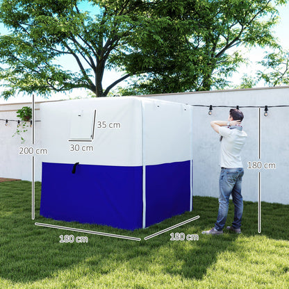 Outsunny 2 x 2m Pop-Up Gazebo, with Accessories - Dark Blue