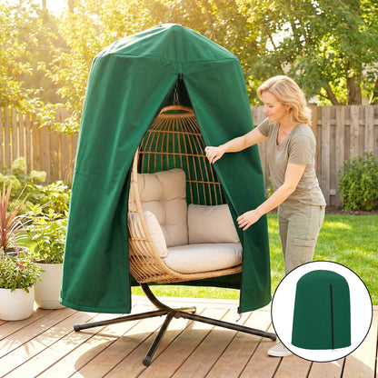 Outsunny 190 x Î¦128cm Hanging Egg Chair Furniture Cover - Green