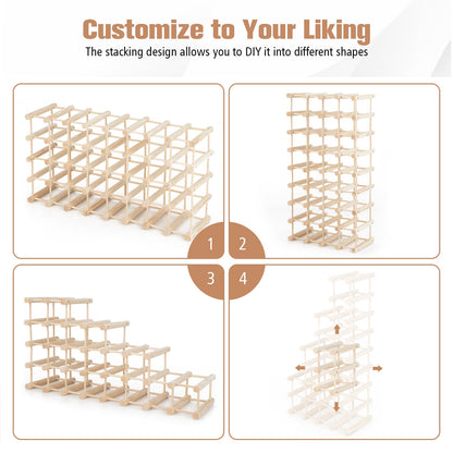 36-Bottle Wine Rack for Home Bar Pantry