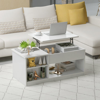 Modern Cocktail Table with Lift Tabletop and Hideaway Compartments