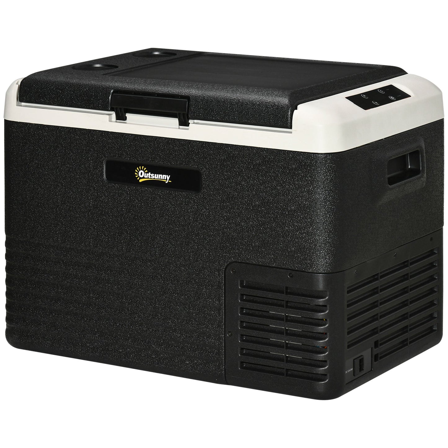 Outsunny 40L Portable Car Refrigerator - Grey and Black