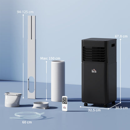 HOMCOM 7000 BTU 4-In-1 Portable Air Conditioner Unit Cooling Dehumidifying Ventilating for Room A Energy Efficiency