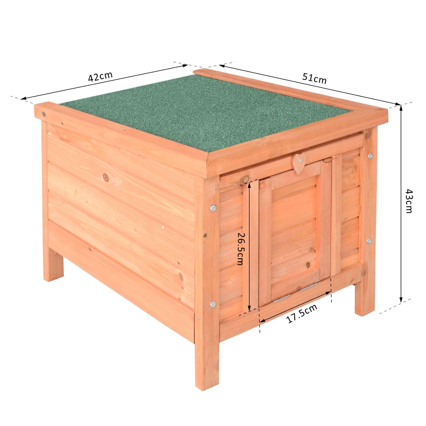 PawHut 20" Wooden Guinea Pigs Hutches-Fir Wood