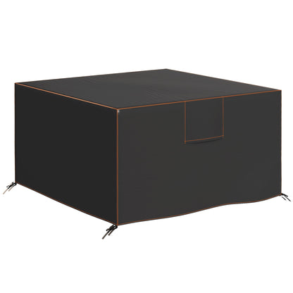 Outsunny Garden Furniture Cover, Waterproof Patio Furniture Cover with Air Vent, 420D Oxford Fabric, 125 x 125 x 74 cm, Black