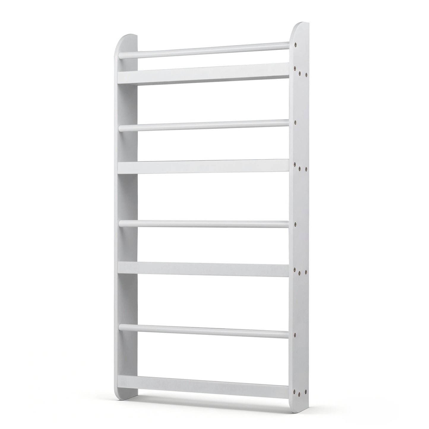 Kids Bookshelf 4-Tier Wall Mounted Book Shelf for Toys and Books-White