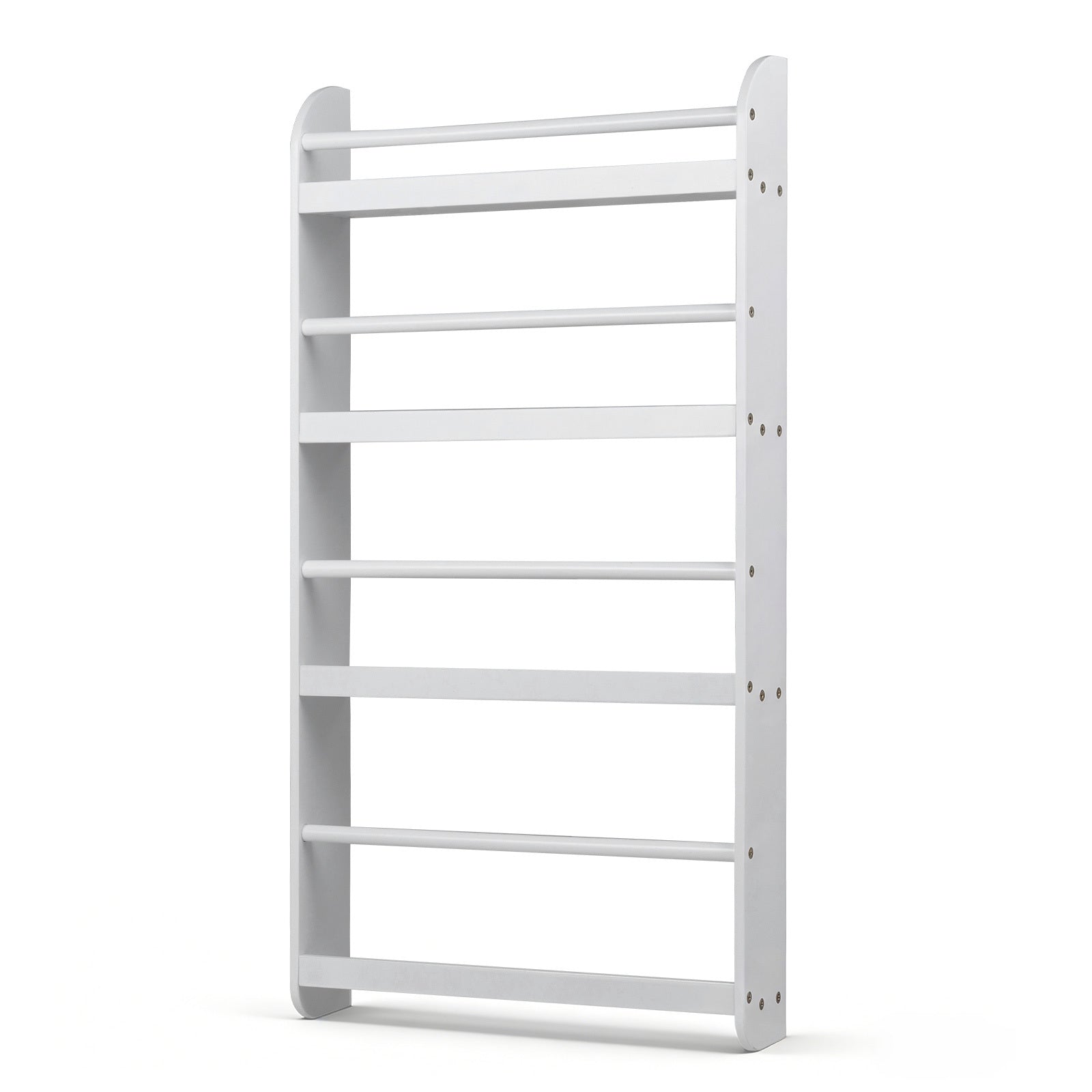 Kids Bookshelf 4-Tier Wall Mounted Book Shelf for Toys and Books-White