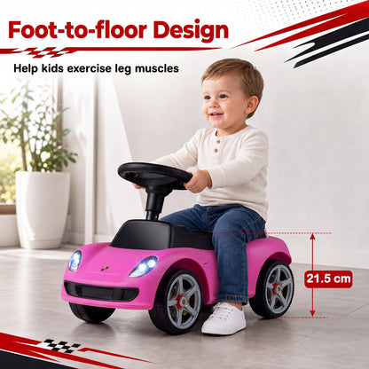Kids Ride On Car Sliding Car with Horn & Sound Buttons Porsche Licensed-Pink