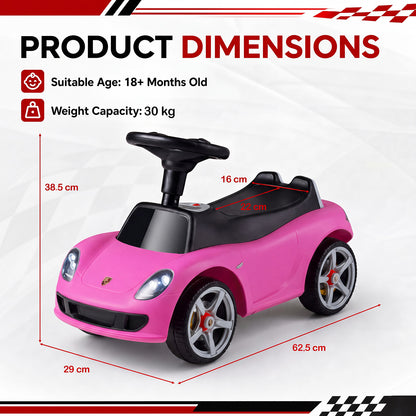 Kids Ride On Car Sliding Car with Horn & Sound Buttons Porsche Licensed-Pink