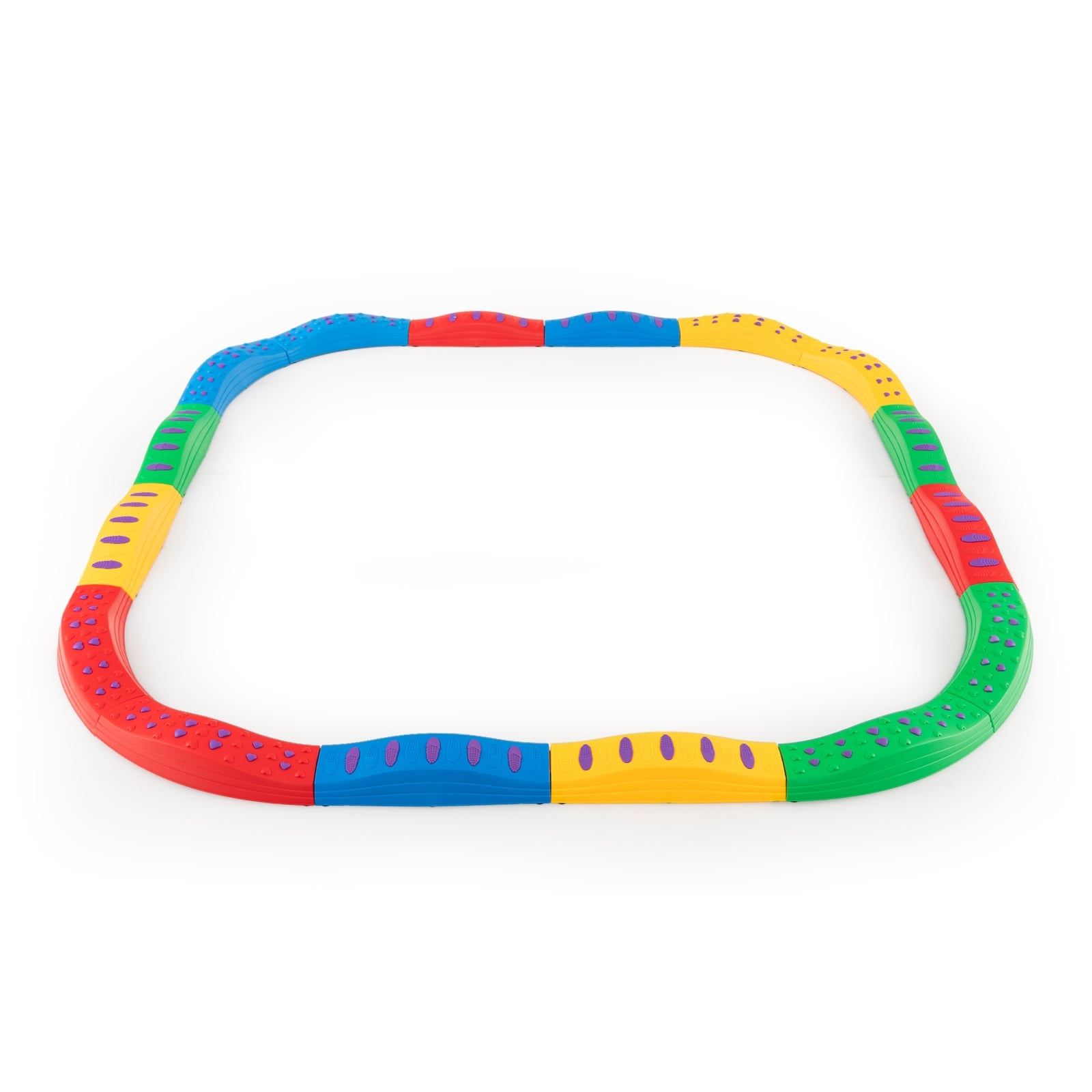Kids Balance Beams 20 Pieces Stepping Stones with Bottom Mats-Multicolor