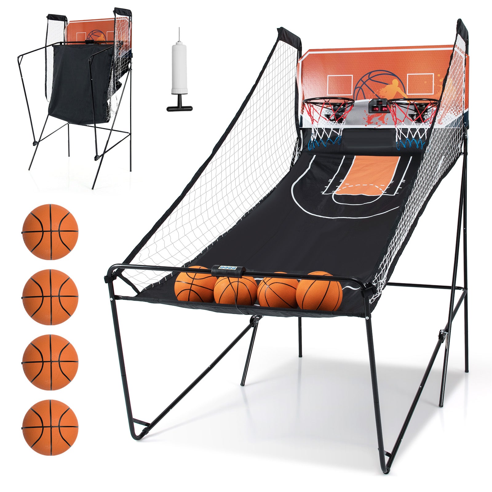 Kids Basketball Hoop Machine with 8 Exciting Playing Modes
