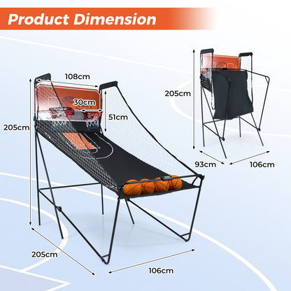 Kids Basketball Hoop Machine with 8 Exciting Playing Modes