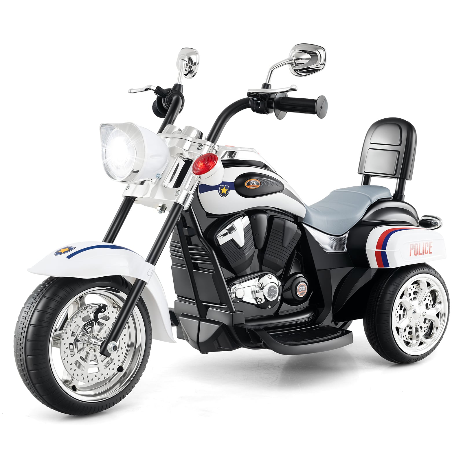 Kids Electric Motorcycle Motorbike 6V Battery Horn Headlight-Black