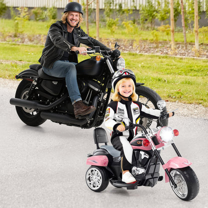 Kids Electric Motorcycle Motorbike 6V Battery Horn Headlight-Pink