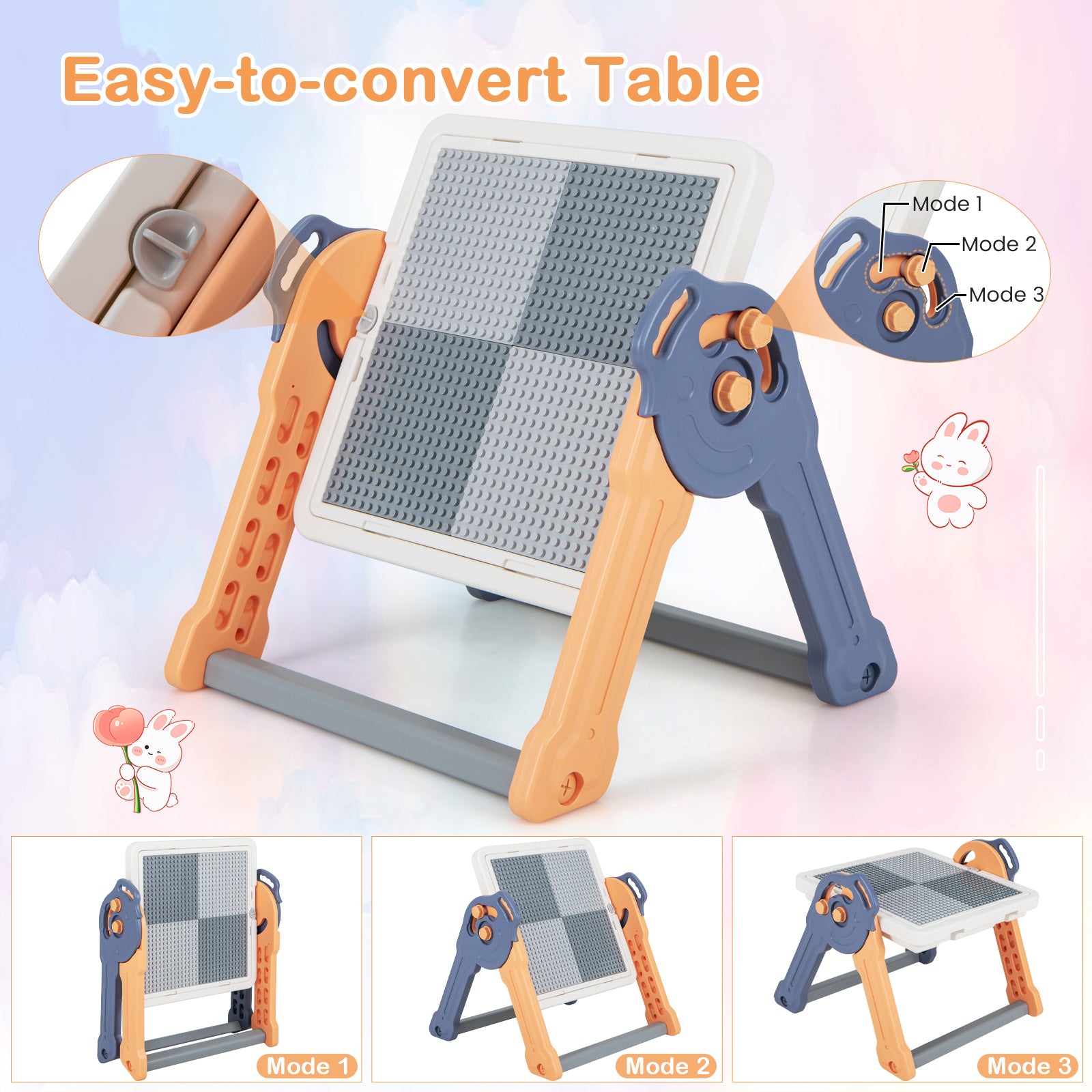 6-in-1 Multi-activity Kids Play Table and Chair Set