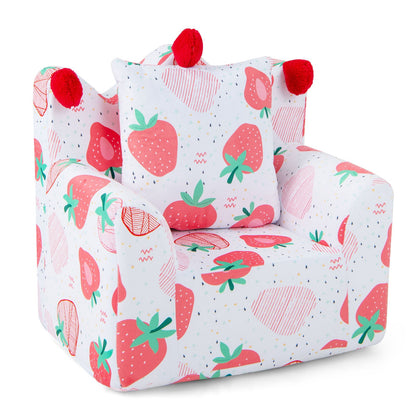 Kids Sofa Chair Foam Filled Armchair with  Extra Padded Pillow-Pink
