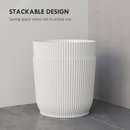 Outsunny Set of Two √ê¬§22cm Planters - White