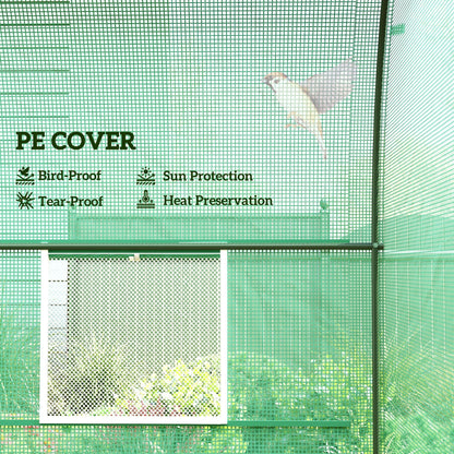 Outsunny 245 x 200cm Polytunnel Greenhouse - Green