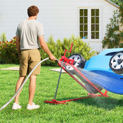 Lawn Mower Lift Jack Riding Mower Lift with Adjustable Height and Angle-Red