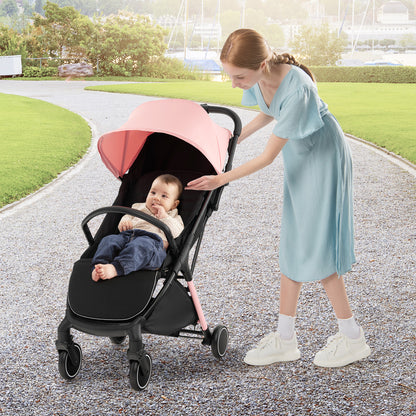 Lightweight Baby Stroller with Detachable Seat Cover-Pink