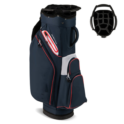 Lightweight Golf Cart Bag with 14-Way Divider Top and Cooler Pocket-Navy